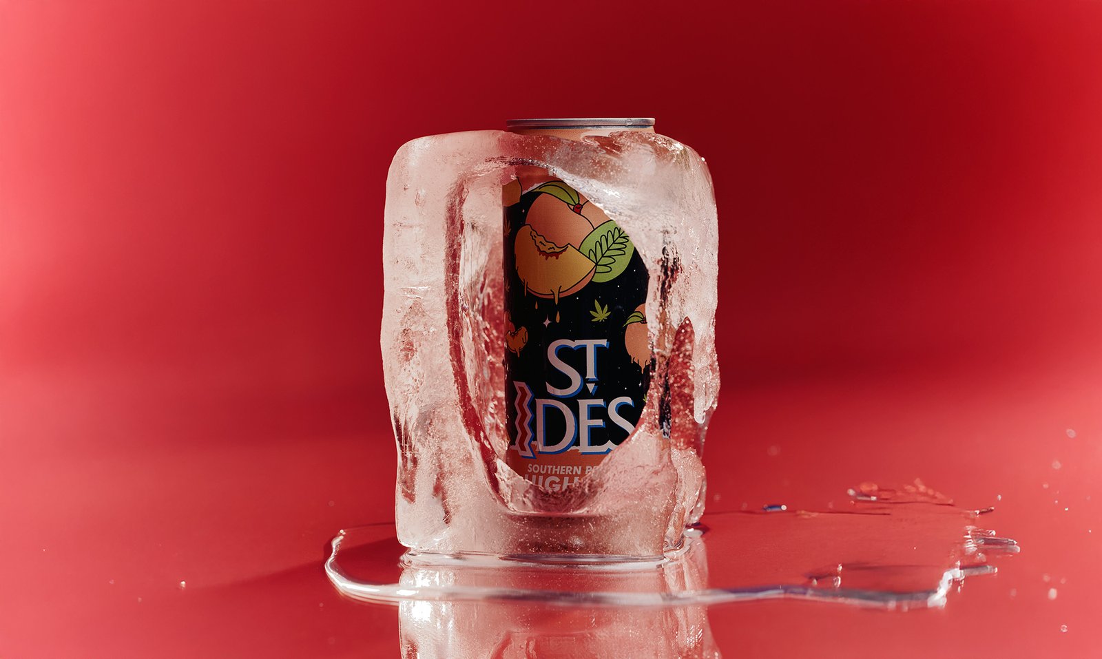 St Ides THC drink can with cannabis-infused beverage branding